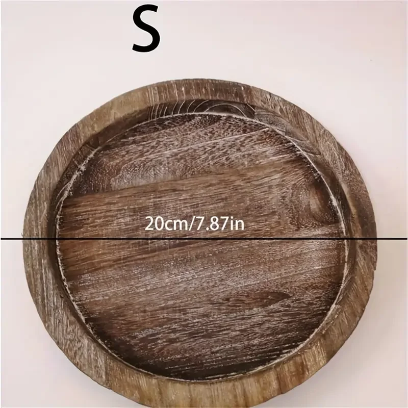 Wooden Tray Fruit Storage Tray Candle Holder Multifunctional Tray Candle Holder Tray for Kitchen Countertops Home Decoration 3
