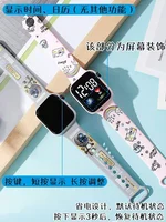 Nouveau dessin animé couleur imprimé étudiant LED montre électronique à la mode imprimé carré Y1 bouton montre électronique 4