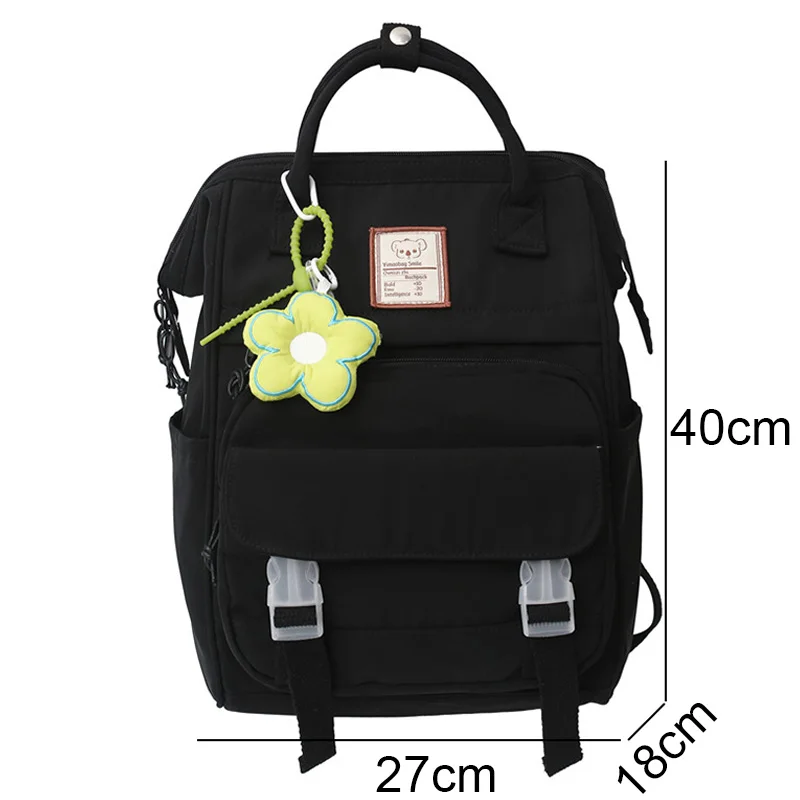 Trendy Female Yellow Laptop College Backpack Fashion Lady Kawaii Book Bag Cool Women Nylon Student Backpack Girl Cute School Bag 4