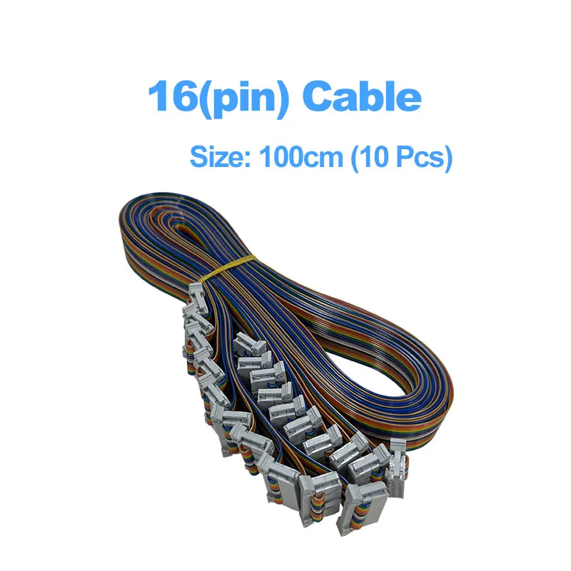 

10PCS 40cm 60cm 100cm Length LED Display 16Pin Flat Ribbon Data Cables Pure Copper Signal Cables Connect Card to Side Module