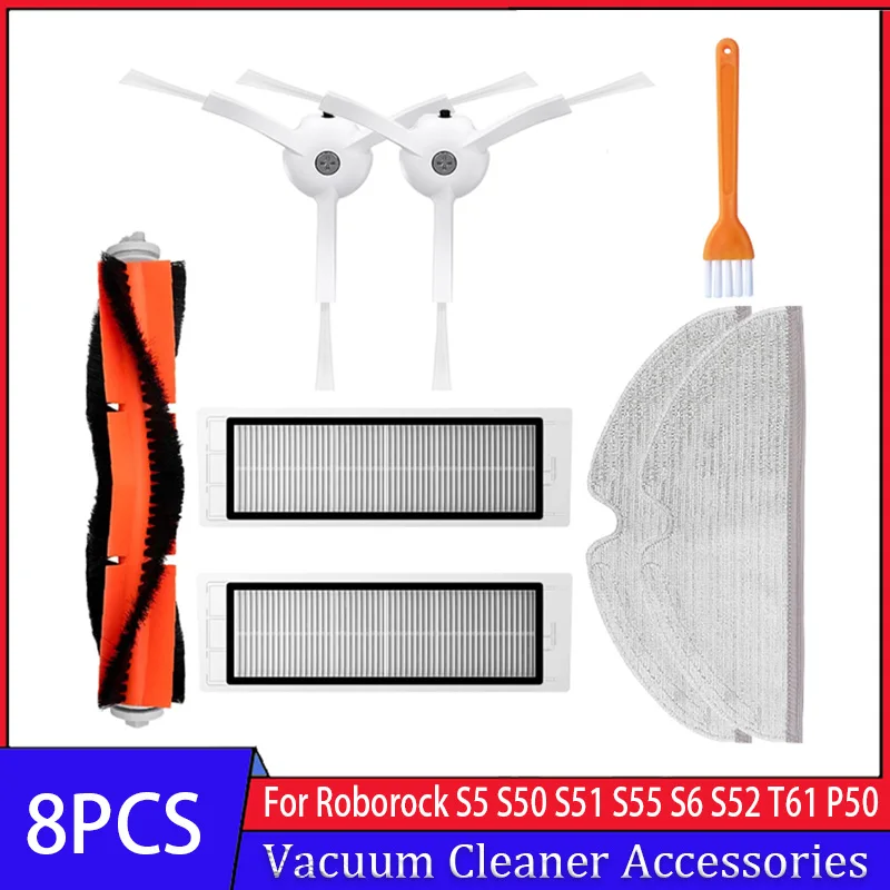 Filtro HEPA para fregona, cepillo principal lateral para XiaoMi