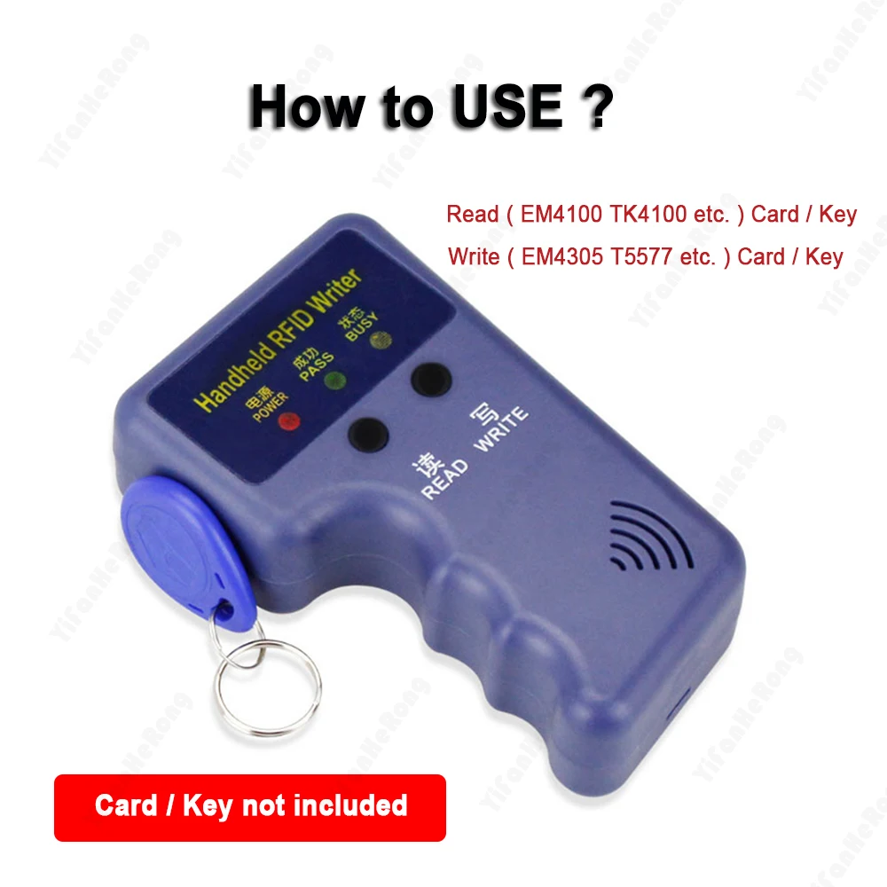 

RFID Handheld Card Reader 125Khz Key Copier T5577 Badge Writer TK4100 Smart Chip Clone EM4100 EM4305 Rewritable Token Duplicator