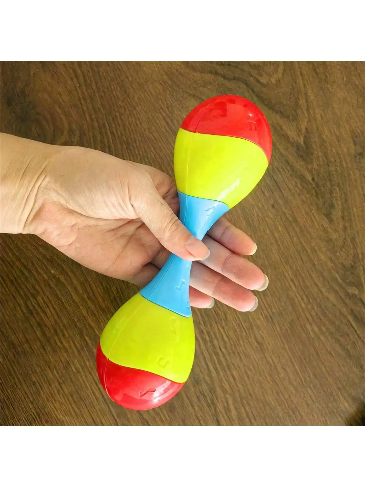 1pc random color Children Kid Percussion Toy Baby Rattle Maraca Rattles Sand Hammer Toy Plastic Sand Hammer Kids Musical Toy 5