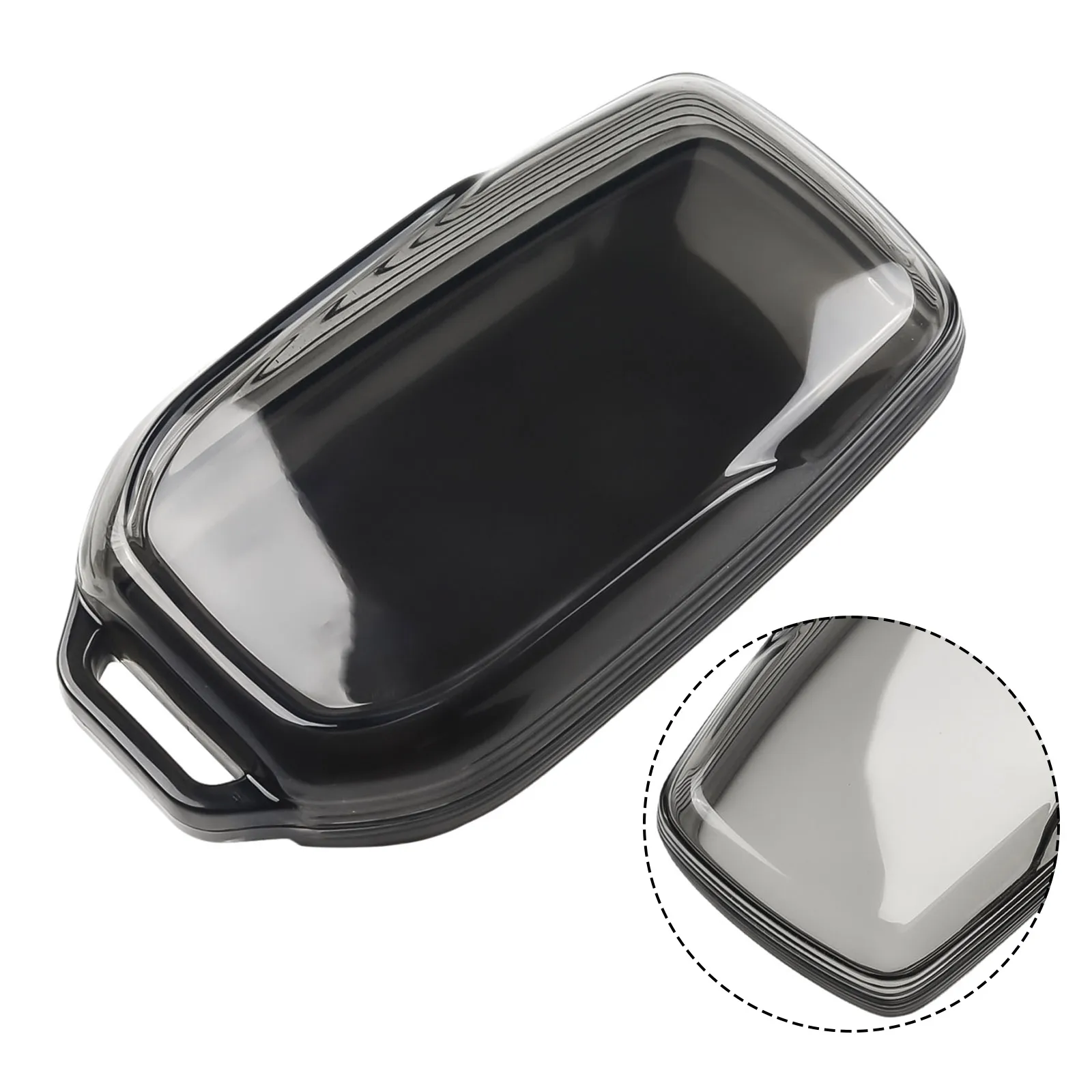 

New TPU Car Key Fob Case Cover Transparent Black For Toyota For Corolla Cross Hatchback For RAV4 Prime For Mirai Venza