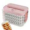 Dumpling Storage Box For Freezer 4 Layers Food Storage Containers With Lid Cookie Storage Containers With Date Timer For Kitchen 1