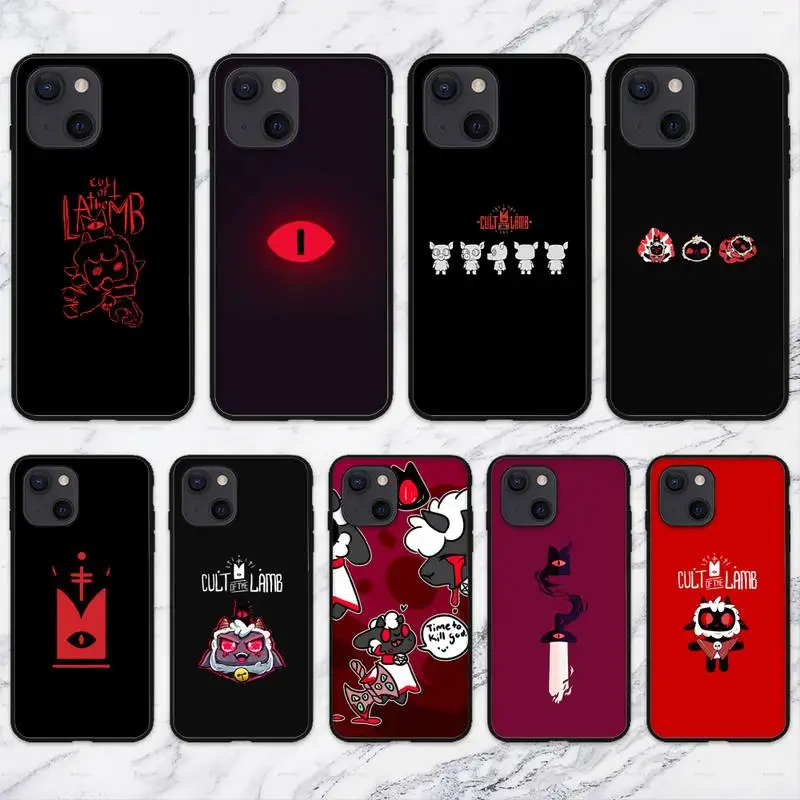 cult of the lamb with logo | iPhone Case