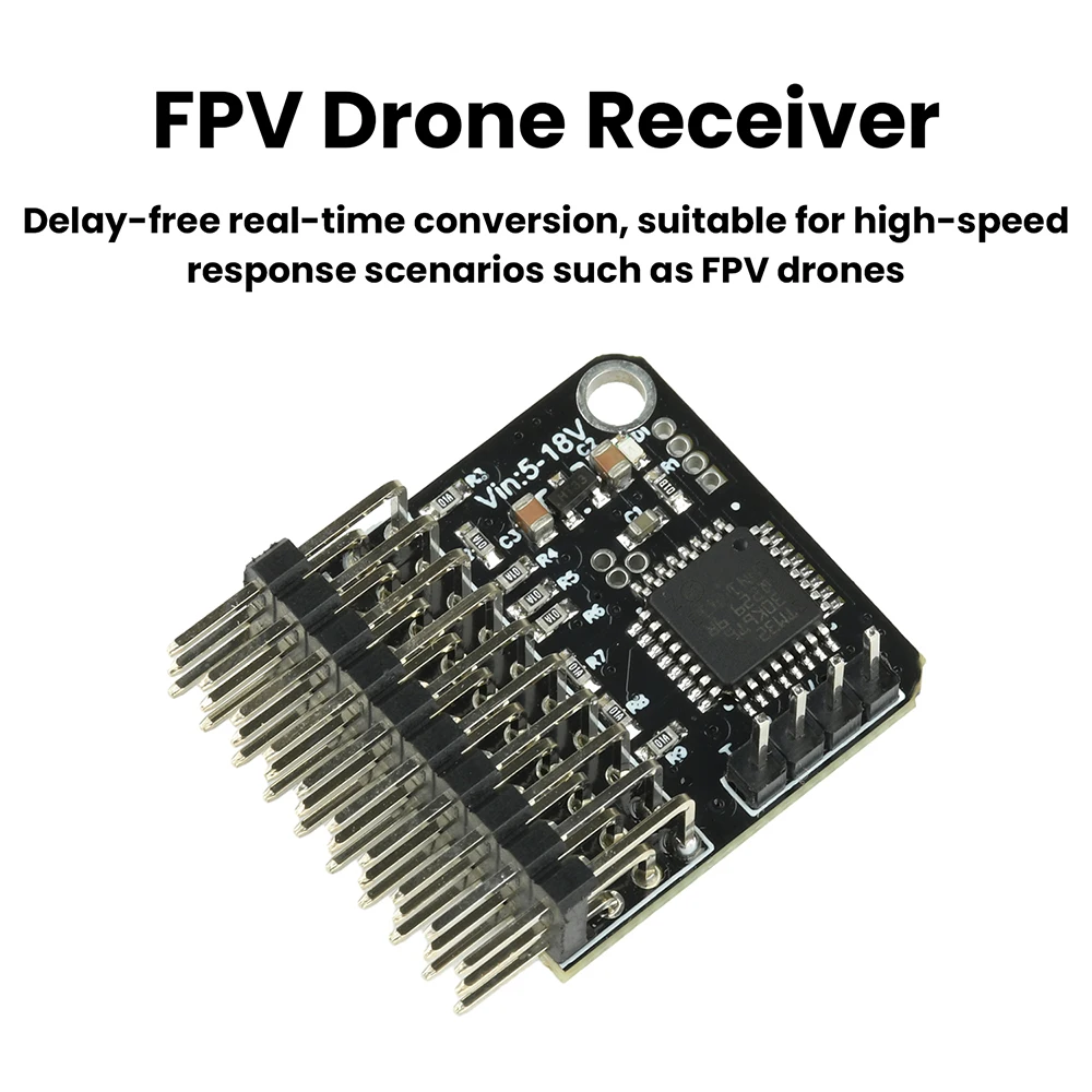 Convertisseur PPM/SBUS 8 canaux 5-18V pour drone FPV, câbles de connexion inclus