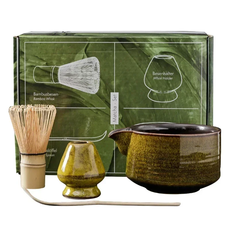 Matcha Tea Set 4/5/7PCS Japanese Safe Bamboo Whisk Teaspoon Tea Sets Indoor Beverage Shop Tea-making Tools Accessories matcha tea set,matcha tea tools,tea ceremony tools,tea set