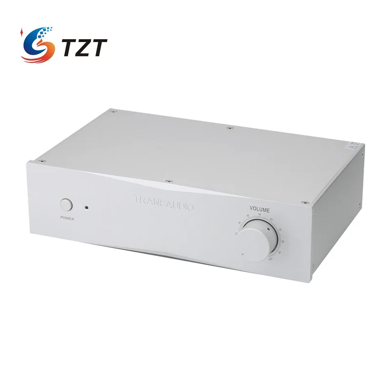 TZT Transaudio JC-2 클래스 A 프리앰프 MAX 버전 프리앰프(실버)는 2개의 전력 증폭기를 지원합니다.