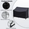 1PC Oxford Cloth Black Garden Furniture Cover Windproof Protective Cover Dustproof Outdoor Garden Chair Table Sofa Protector 2