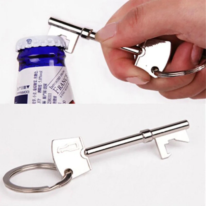 

50Pcs Key Shaped Bottle Opener Ring Keyring Chain Keychain Bar Metal Beer Key Openers Household Kitchen Bar Bottle Opener Tool