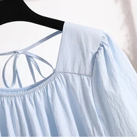 Plus Size Shirts & Blouses Women Summer 2025 New Arrival Korean Fashion Tops Short Puff Sleeve Loose Sweet Blouse Woman L-4XL - Image 6