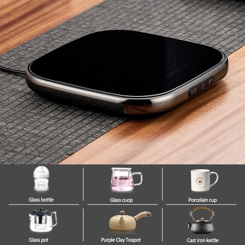 220V Cup Heater Mug Warmer Coaster Electric Heater Stove Hot Cooker Plate Hot Tea Makers Warmer Pad For Coffee Milk Tea 5 Gear 5