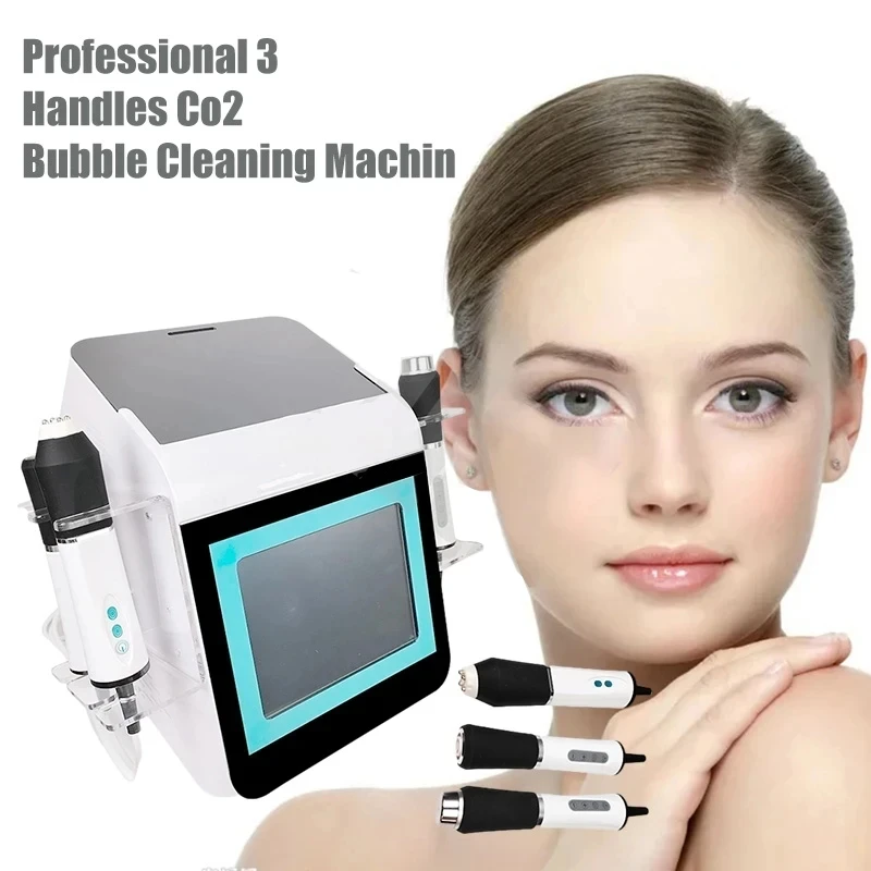 Newest 3 In 1 Co2 Oxygen Bubble RF Ultrasonic Skin Tightening Exfoliate Multi Functional Skin Care Beauty Machine