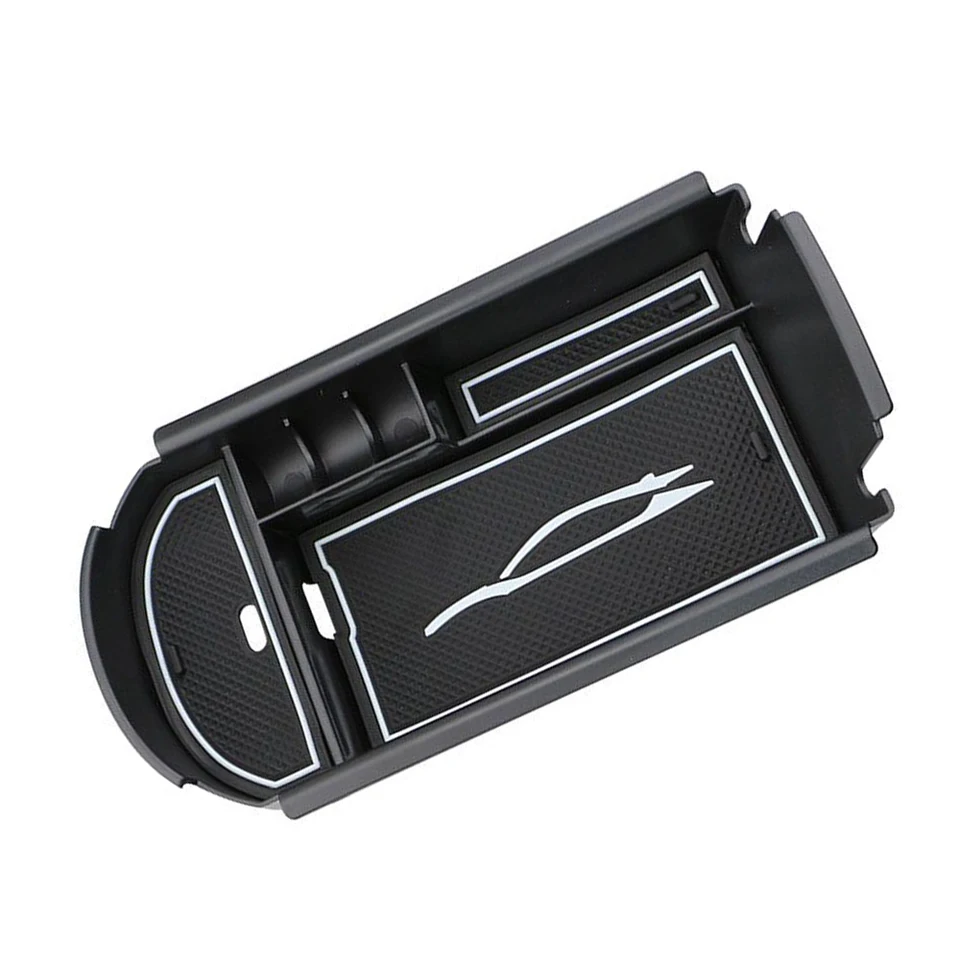 Organisateur Console Centrale Pour Toyota Hilux 2016-2024 - Boîte De Rangement Accoudoir Noir - Compartiment Amovible