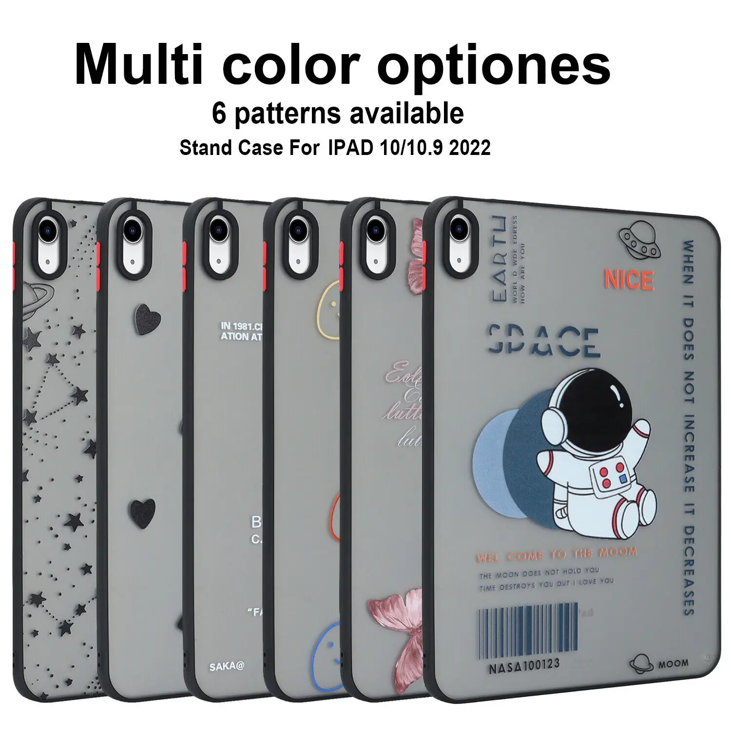 

3D Painted Astronaut and Butterfly Shockproof Protect Thin TPU Transparent Case Cover For For iPad 10th 9 8 7 6 5th Gen Mini 6