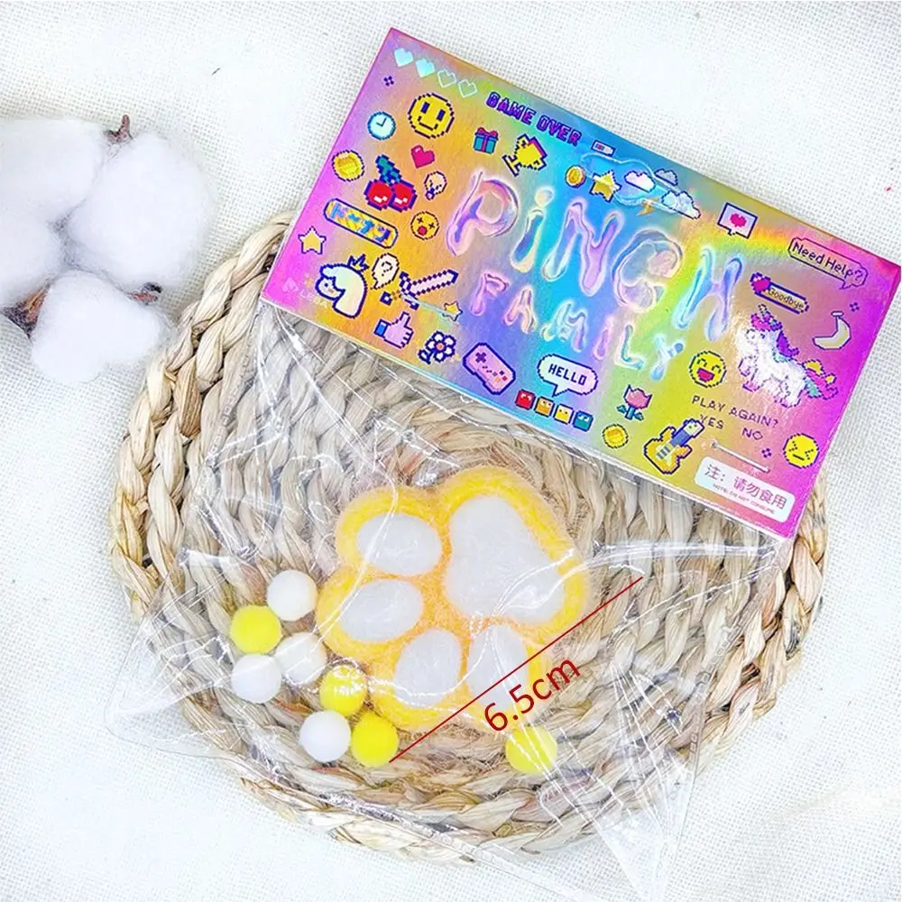 TPR Mochi Antistress Stress Relief Toy Kawaii Plush Cat Foot Squishy Fidget Toy for Adult Children PU Slow Rebound Sensory Toys 6
