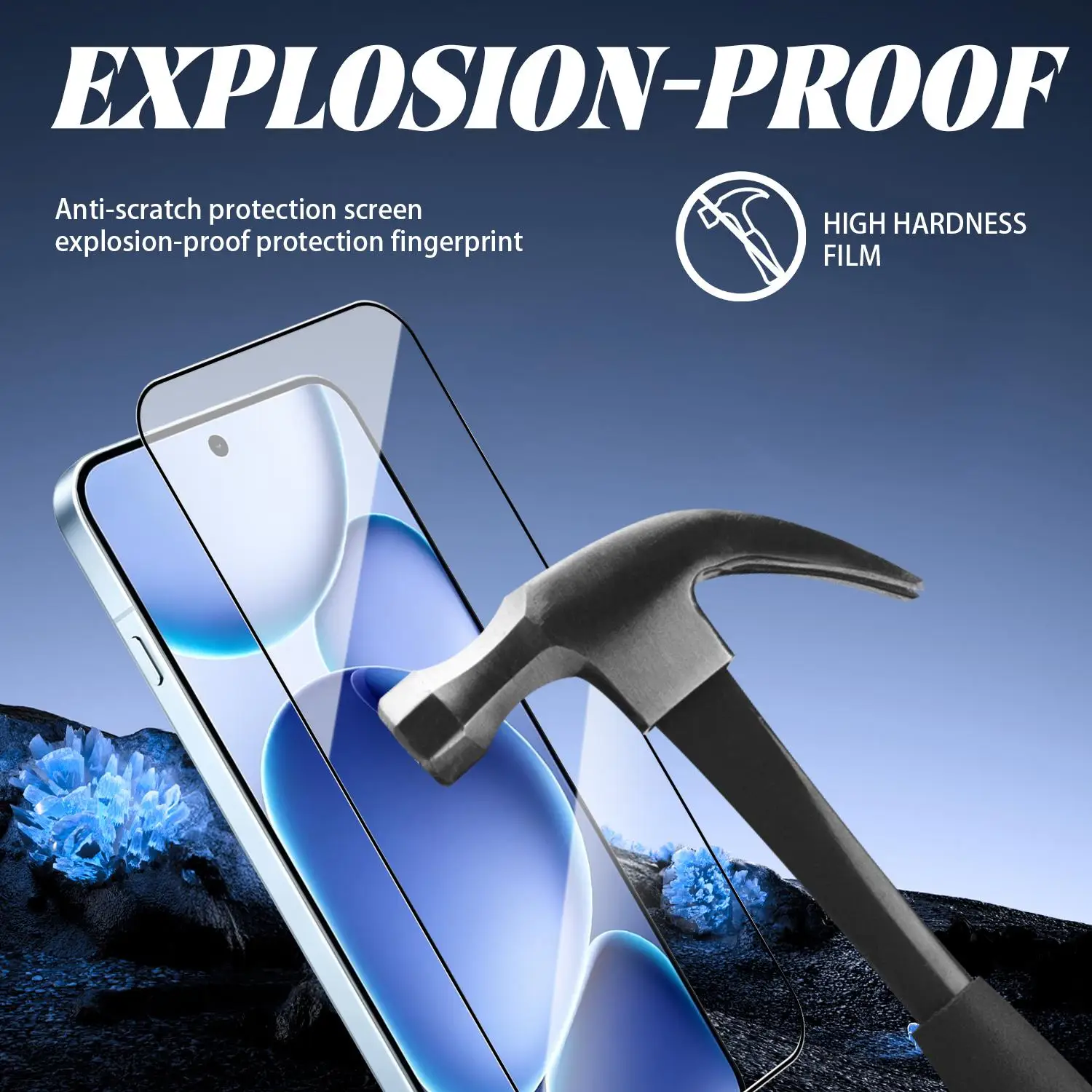 Premium Tempered Glass Screen Protector - Clear Full Coverage, Anti-Scratch Protective Film (1/4 Pack)