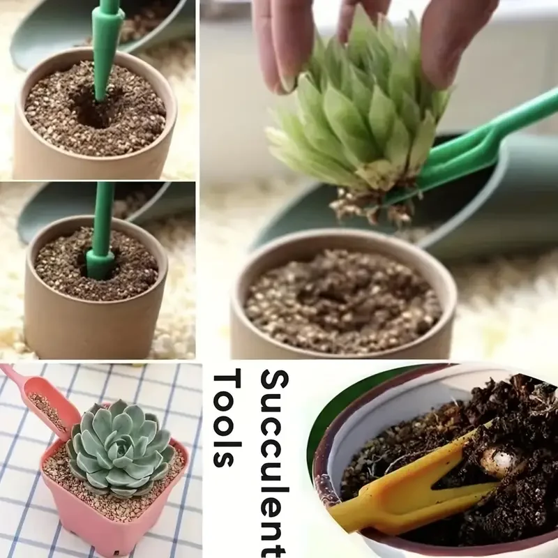 4Pcs Garden Planter Kit Sowing Succulents Transplant Seedlings Planted Tool Garden Planter Sowing Shovel 2