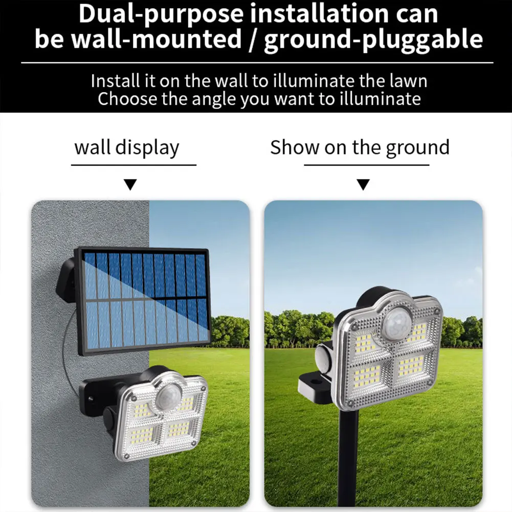 2000lm LED COB Solar Powered Light Outdoors Motion Sensor Sunlight Waterproof Wall Emergency Street Lamp for Garden Decor solar wall lights