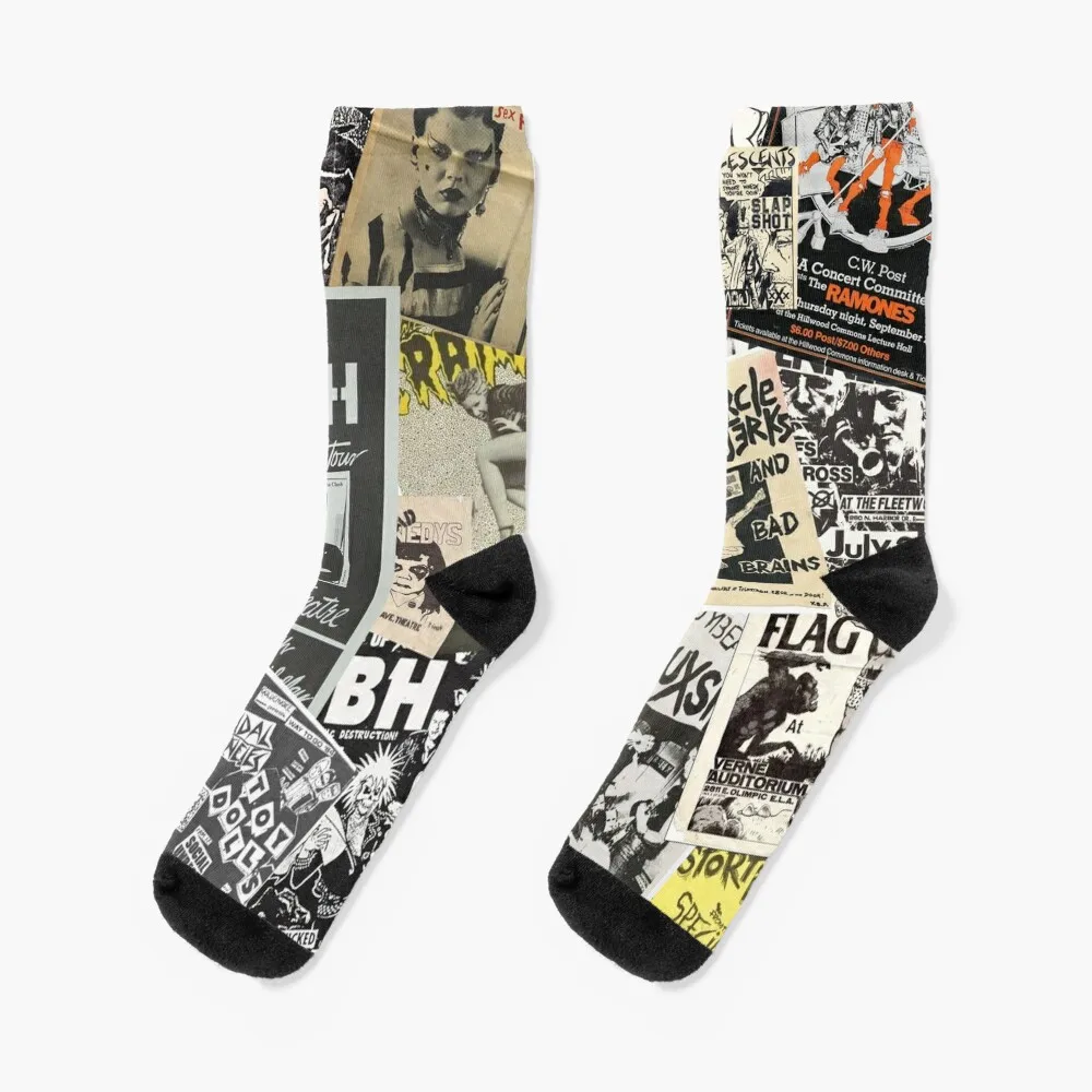 

Punk Flyers Collage Socks Argentina valentine gift ideas Socks Women's Men's