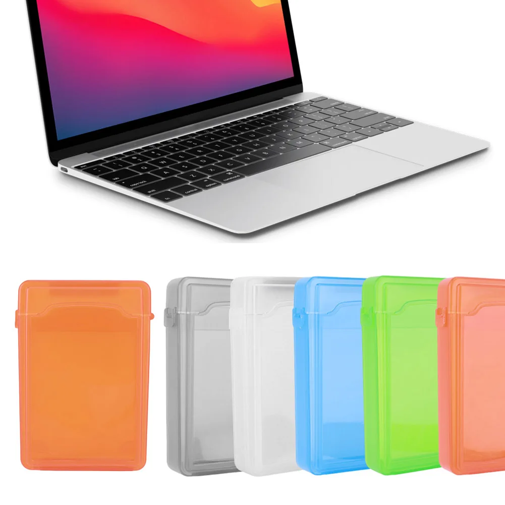 3.5 Inch IDE SATA HDD Case Hard Drive Disk Storage Box Cover Dustproof Plastic Portable Hard Disk Protective Shell SSD Enclosure