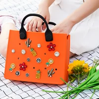 The orange guy Tote Bag Women Fashion Pink Casual Waterproof Travel New EVA Punched Handbag Fit Charms Outdoor Beach Bags 4
