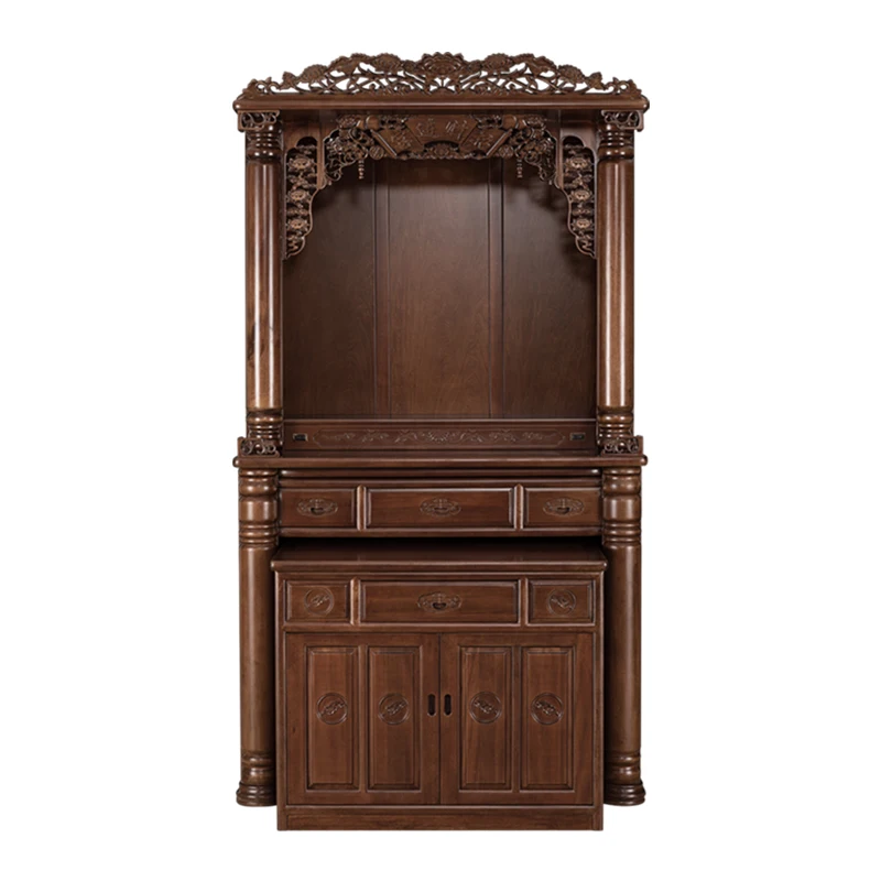 

Qf Solid Wood Buddha Shrine Altar Clothes Closet Buddha Cabinet Worship Table Shrine
