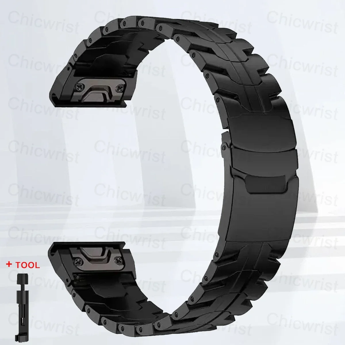 Premium Titanium QuickFit Strap - 26mm/22mm Adjustable Metal Watch Band