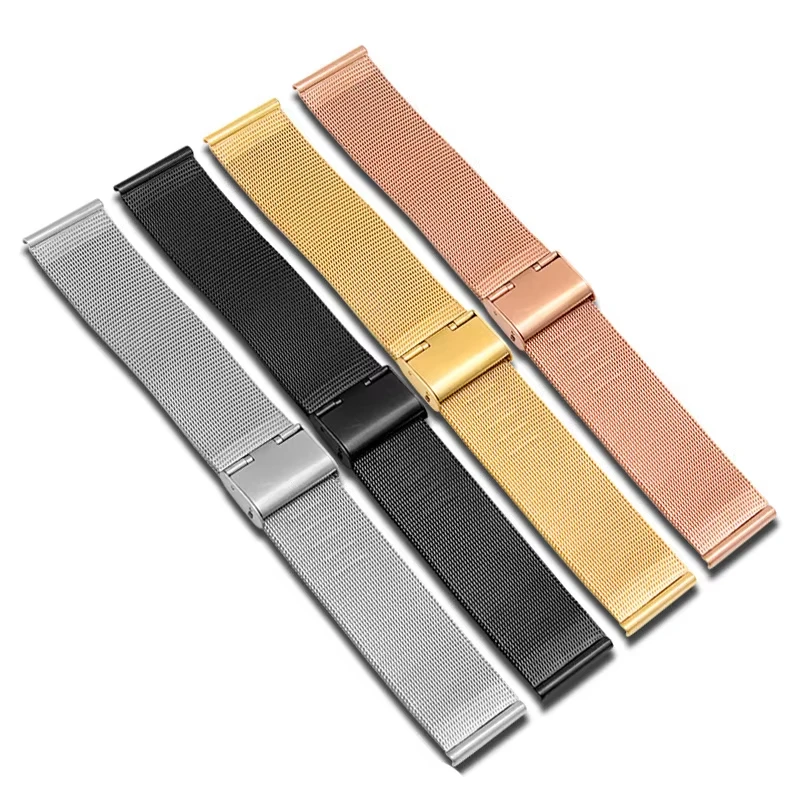 Stainless Steel Milanese Strap with Metal Clasp - 22mm Wrist Band in Color2