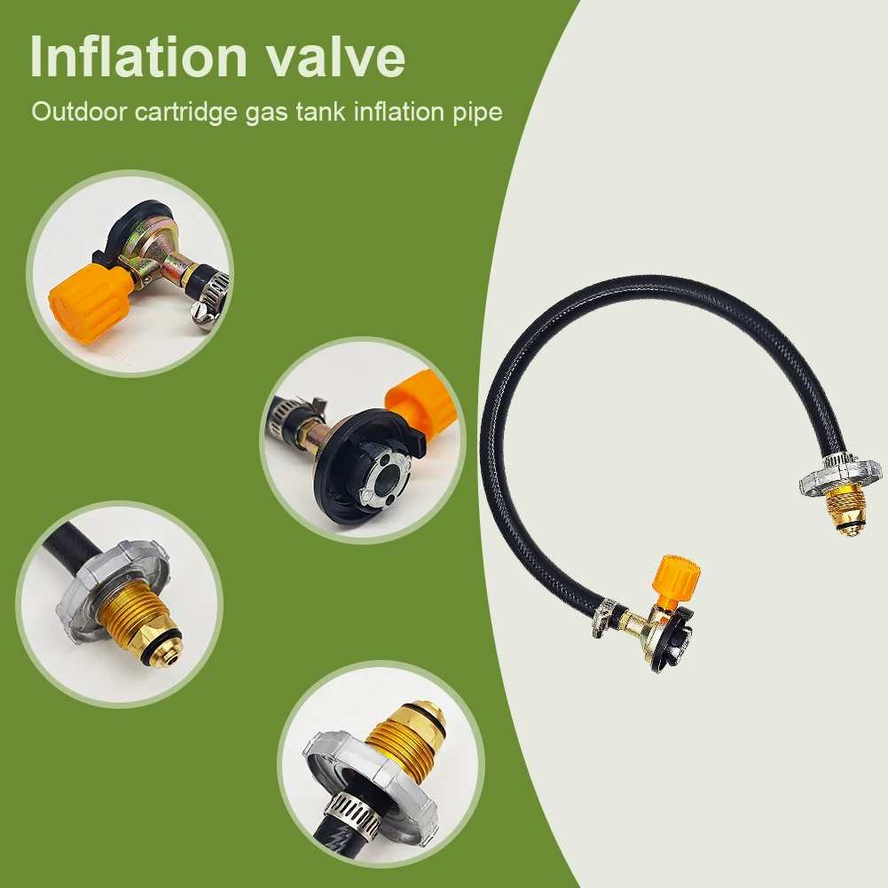 One-Piece Cassette Inflation Calve To Fill Empty Propane Gas Cylinder Adapter Valve Convenient Outdoor Inflation Valves Supplies