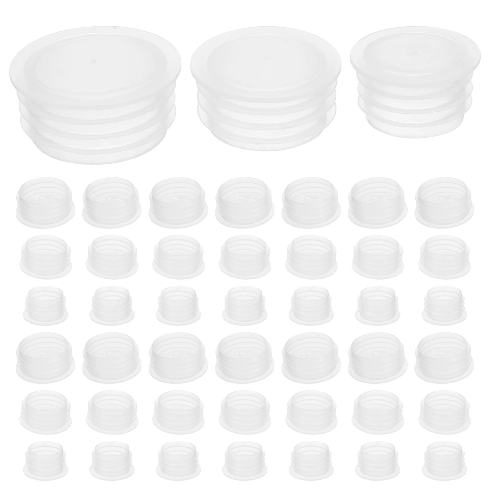 Salt Pepper Shaker Stoppers Plastic Salt Shaker Plug Replacement Clear Round Plastic End Cap Wine Beverage Bottle Sealer Pots spice shaker