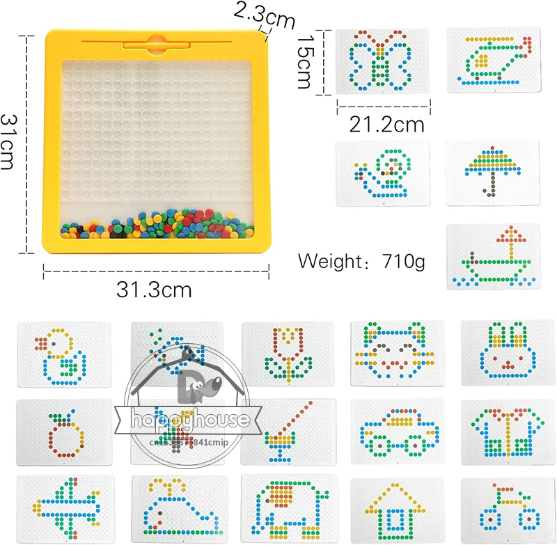 Magnetic Drawing Board for Kids Large Large Magnetic Doodle Board with  Beads Magnetic Dot Art Toddler Educational Montessori Toy - AliExpress