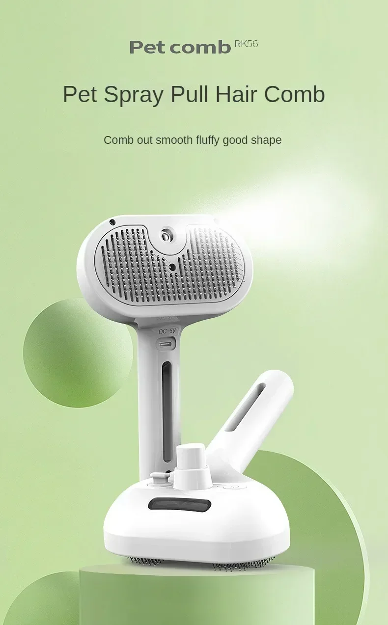 Multifunctional Pet Grooming Steam Brush for Cats & Dogs