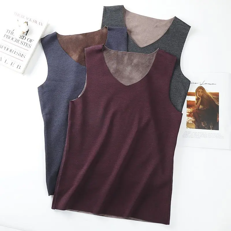 2023 Inverno Termico Intimo Top Body Gilet Senza Maniche Di Alta Qualità Thermo Warmer Uomo Caldo Top Manica Corta Villus Men W40