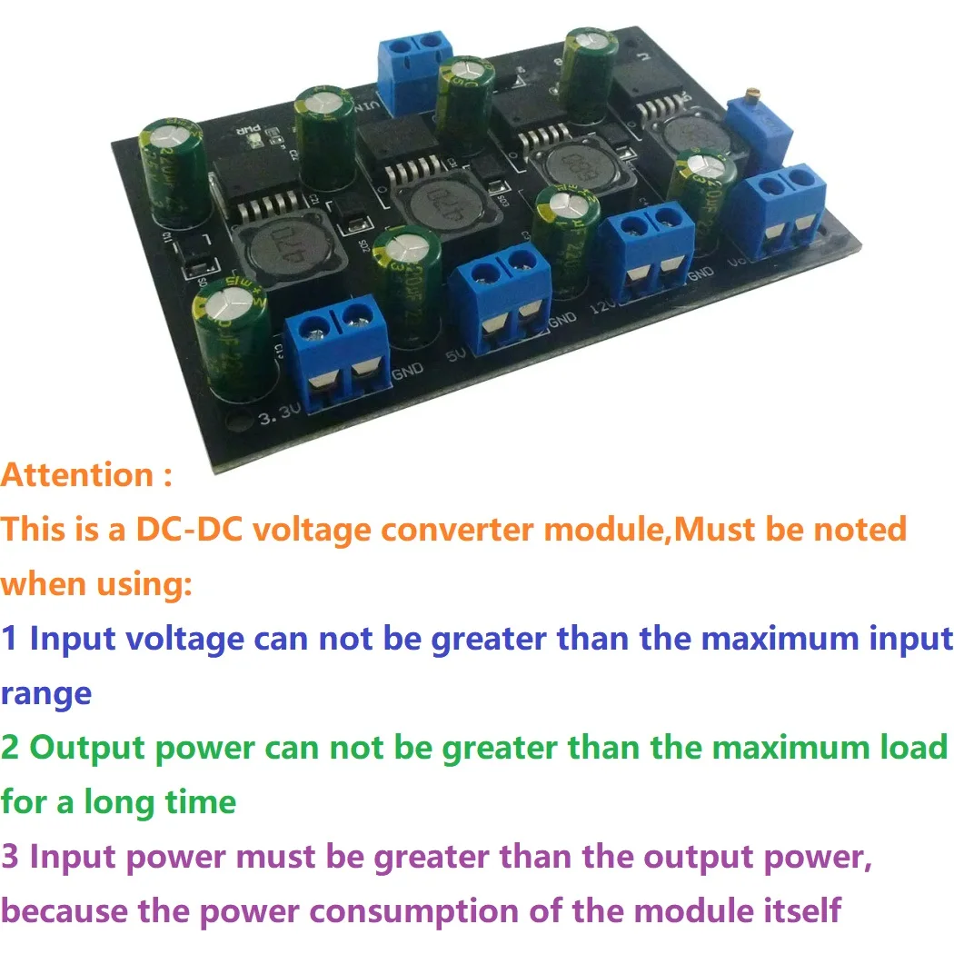 Multiple Buck Module 3A 4Ch DIN Rail Case Multiple Step-Down Buck Power Supply Module 3.3V ...