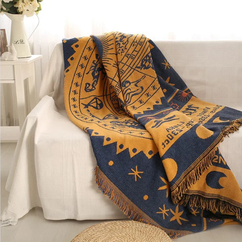 

12 Constellation Sofa Blanket Sofa Towel Throw Full Slip-resistant Starry Sky Sun Style Sofa Set Gremial Blanket Carpet Fabric