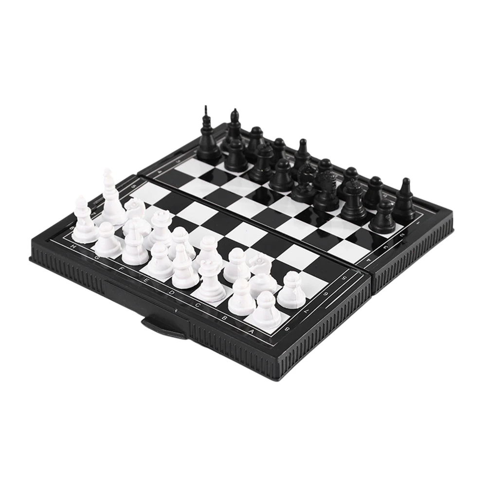 Mini Chess Board Folding Chess Game Portable Magnetic Chessboard Games Parents Children Interaction Entertainment and Education