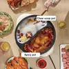 2000W Large Capacity Electric Hot Pot Mandarin Duck Pot Multifunction Electric Cook Pot Home Non Stick Electricity Saute Pot 6L 3