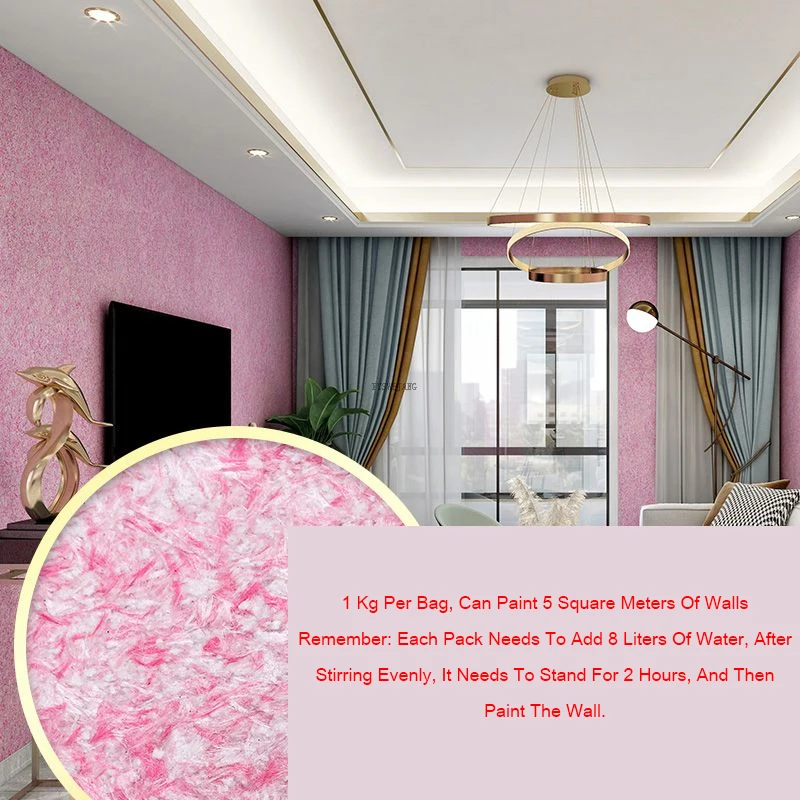 Liquid Wallpaper Plant Fiber Wall Clothing Wall Treatment Paint Environmental Protection Film Diatom Mud Art Paint Mud