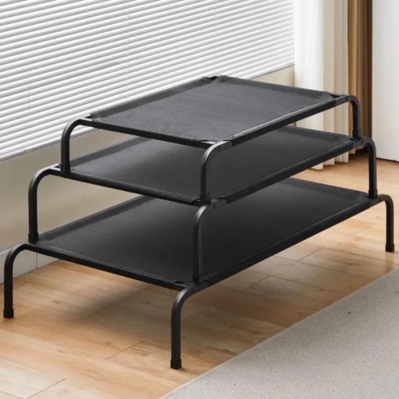 Dog Beds Breathable Dogs Bed Detachable Iron Frame Dog Beds for Large Dogs Camping Pet Camping House Washable Outdoor Pet Kennel