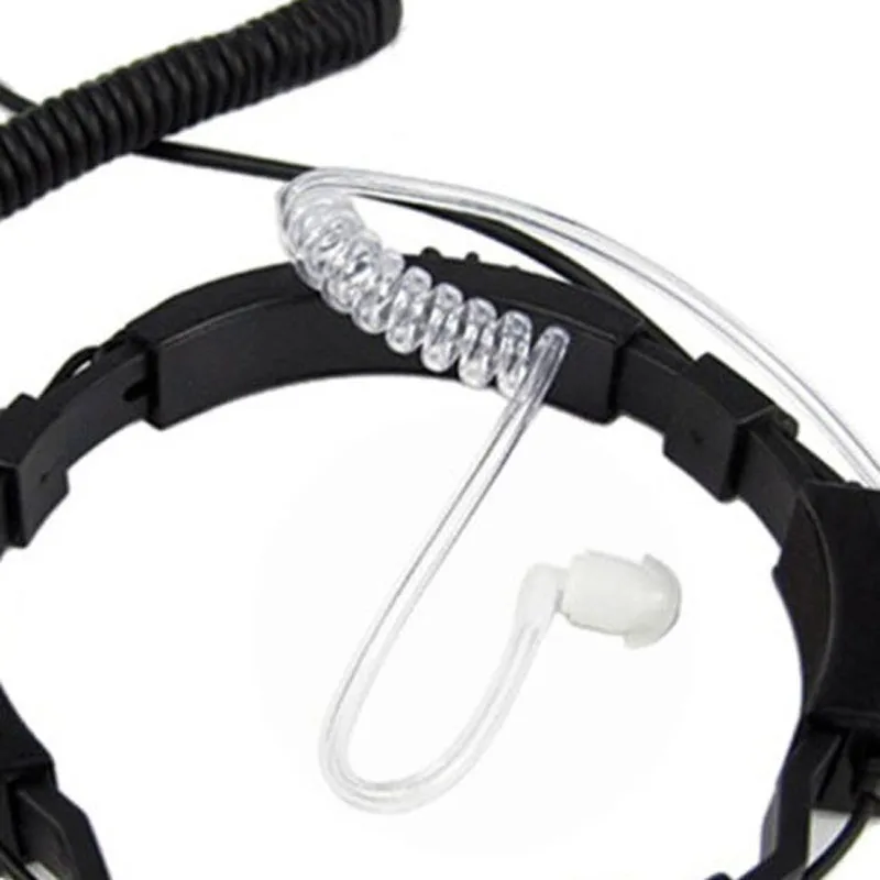 FBI Heavy Duty Tactical Big PTT Throat Mic Air Tube Microphone Headset for Motorola EP450 GP88 GP300 CP040 CP180 PRO5150 Radio