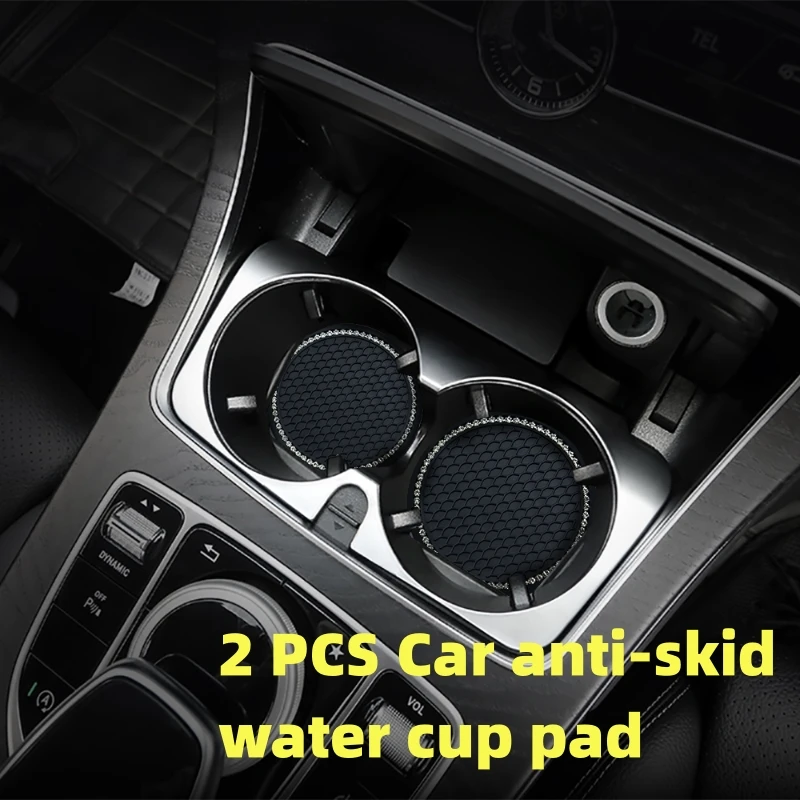 Car Cup Holder Coasters Non-slip Rubber Mat 2pcs for Bottle Holder