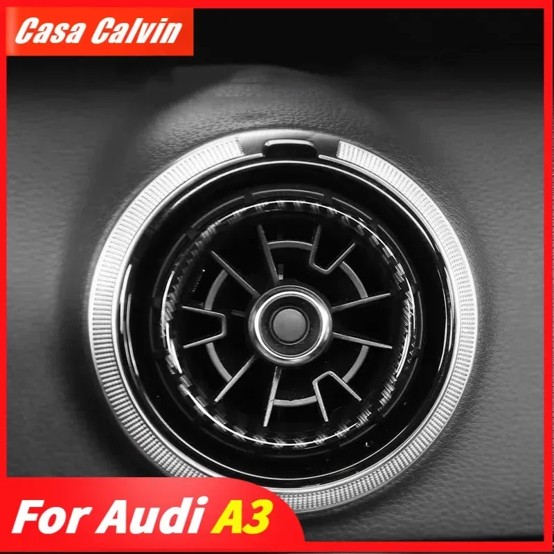 AC Vent Decoration Trim Sticker for Audi A3 8V S3 RS3 2015 Car Interior Accessories