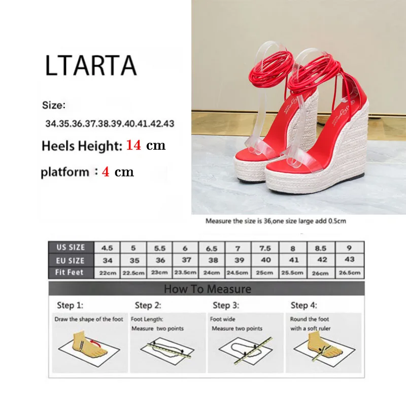 Mclubgirl Green Woven Hemp Rope Women's Shoes Wedge Platform