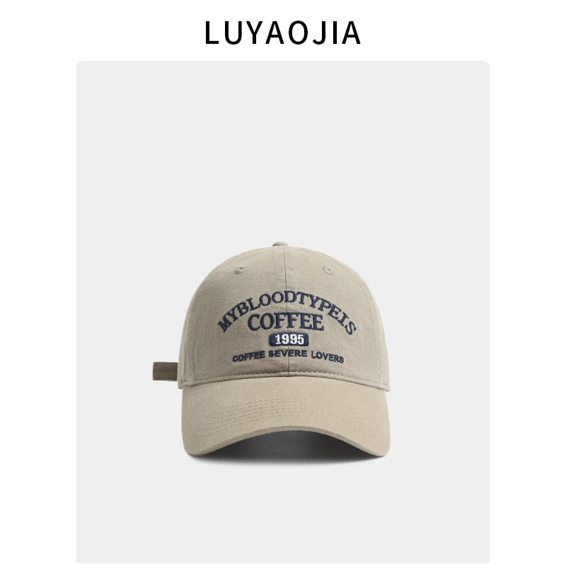 

Retro Washed Embroidered Baseball Cap Women's Korean-Style Ins Versatile Casual Street Peaked Cap Men