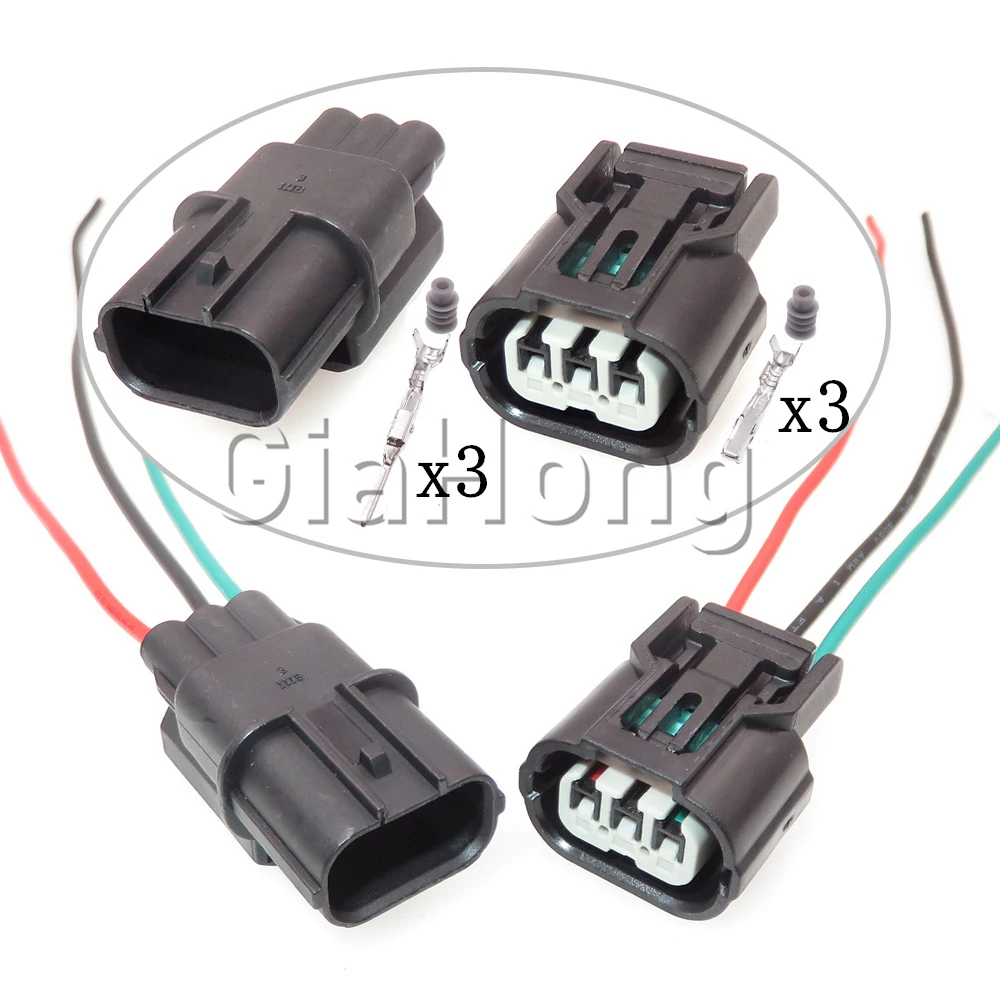 

1 Set 3 Ways 6188-4739 Auto Waterproof Connector Automobile Accessories 6189-0887 Car Ignition Coil Electric Wiring Plug