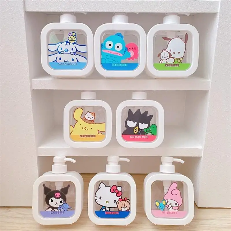 Sanrio, Hello Kitty Бытовая прозрачная бутылка для лосьона, портативное красивое мыло для рук и гель для душа в отдельных бутылках