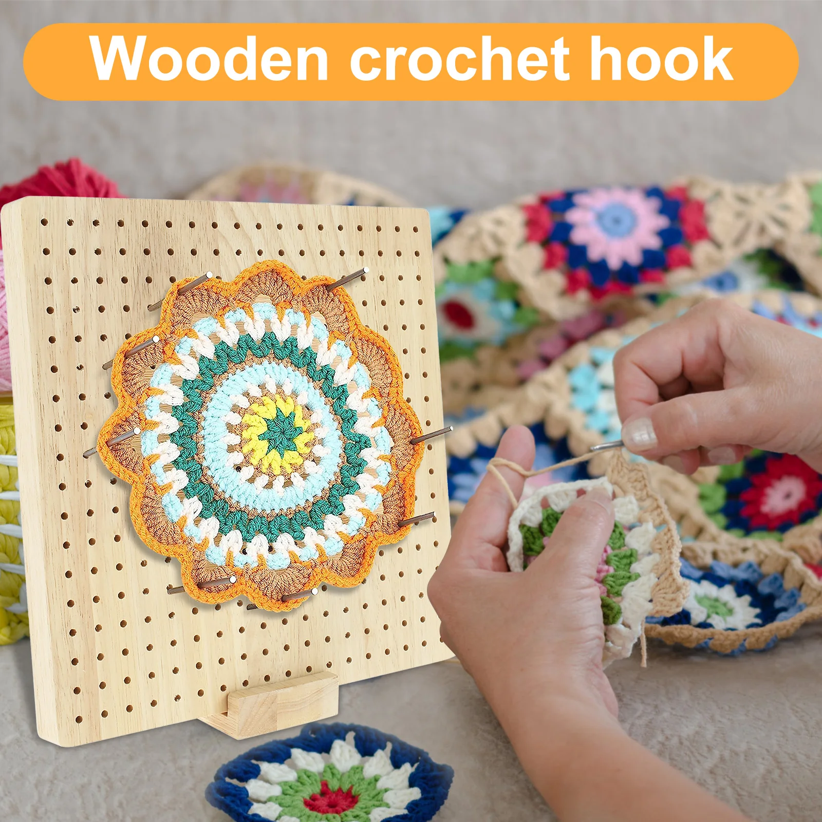 9.3Inch Crochet Blocking Board Wooden Knitting Blocking Board Reusable  Granny Square Blocking Board for Beginner Knitting Lover - AliExpress