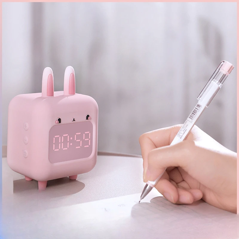 

Музыкальный будильник с изображением кролика, с голосовым управлением